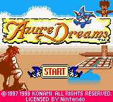 Azure Dreams Title Screen